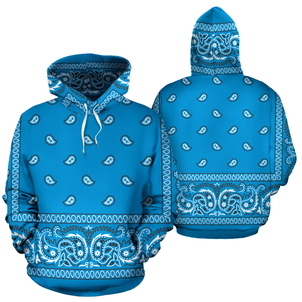 Ocean Blue Bandana Style All Over Hoodie This is iT Original