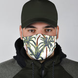 White Design With Palm Tree Protection Face Mask