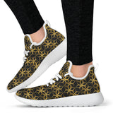 Black & Gold Geometric 2 Mesh Knit Sneakers