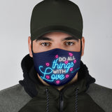 Do All Things With Love Neon Design Protection Face Mask