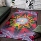 Psychedelic Style Mandala Design Two Area Rug