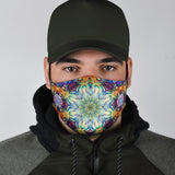 Colorful Neon Mandala Protection Face Mask