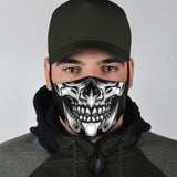 Silver Skull Smile Two Protection Face Mask