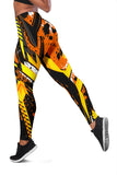 Racing Style Wild Orange & Black Vibes Women's Leggings