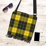 Yellow Tartan Passion Crossbody Boho Handbag