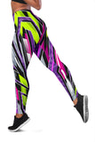 Racing Style Violet & Grey Vibes Women's Leggings