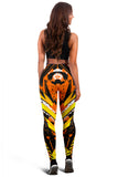 Racing Style Wild Orange & Black Vibes Women's Leggings