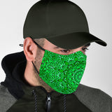 Cool Green Mandala Design Protection Face Mask