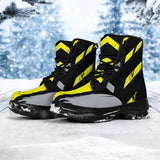 Racing Urban Style Industrial Yellow & Dark Black Vibes Chunky Boots