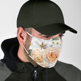 White Perfect Flower Bouquet Protection Face Mask