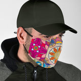 Colorful Ornament Design in Square Protection Face Mask