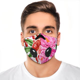 Colorful Wild Flowers Design Premium Protection Face Mask