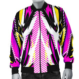 Racing Style Pink & White Colorful Splash Vibe Men's Bomber Jacket