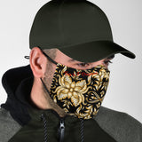 Black & Gold Damask Art Design One Protection Face Mask