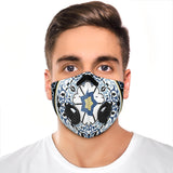 Luxury Dark Blue Persian Style Premium Protection Face Mask