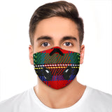 Classic Green & Red Tartan Design Premium Protection Face Mask