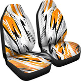 Extreme Racing Style Orange & White Design Car Seat Covers