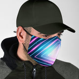 Future Neon Style Pink & Blue Lights Two Protection Face Mask