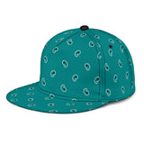 Luxury Light Green Bandana Style Paisley Design Snapback Hat