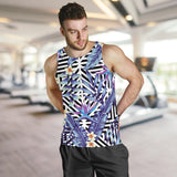 Summer Jungle Violet Geometric Love Men's Tank Top