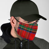 Classic Scottish Tartan Red & Green Protection Face Mask