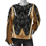 Racing Style Brown & Black Colorful Vibe Women's Sweater