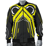 Racing Abstract Style Black & Yellow Vibes Men's Bomber Jacket