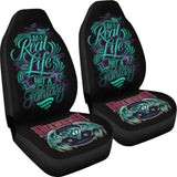 Black Tattoo Diamond Design with Quote Car Seat Covers