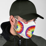 Rainbow Tie Dye Spiral Batik Style Protection Face Mask