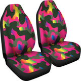 Pink Camouflage Car Seat Cover