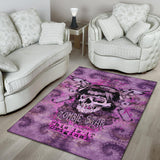 Famous Rock Zombie Star X Colorful Super Pink x Violet Spiral Tie Dye Design Area Rug