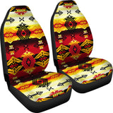 Red Fire Car Seat Cover