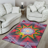 Psychedelic Style Mandala Design Two Area Rug