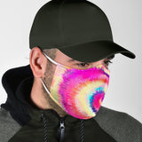 Colorful Spiral Tie Dye Art Design One Protection Face Mask