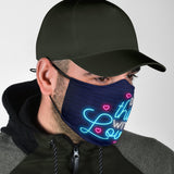 Do All Things With Love Neon Design Protection Face Mask