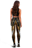 Racing Style Black & Brown 2 Women's Leggings