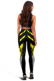 Racing Urban Style Yellow & Black Stripes Vibes Women's Leggings