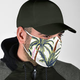 White Design With Palm Tree Protection Face Mask