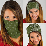 Perfect Army Green Bandana Style Bandana 3-Pack