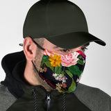 Classic Roses Black Art Protection Face Mask