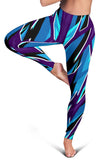 Racing Style Fresh Violet & Ice Blue Vibes Women's Leggings