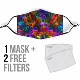 Colorful Lotus Design Protection Face Mask