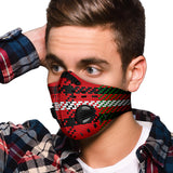 Classic Red & Green Tartan Design Premium Protection Face Mask