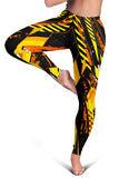 Racing Style Wild Orange & Black Vibes Women's Leggings