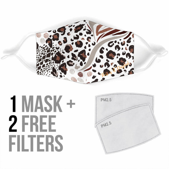 Classic Leopard Art  White Style Protection Face Mask