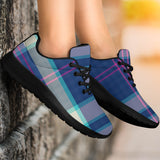 Luxury Blue Tartan Sport Sneakers