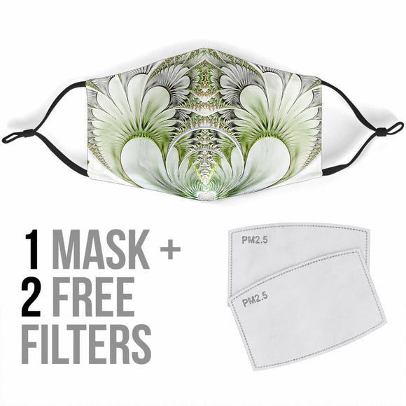 Designer White Feathers Protection Face Mask