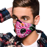 Colorful Wild Flowers Design Premium Protection Face Mask