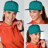 Luxury Light Green Bandana Style Paisley Design Snapback Hat