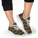 Black & Gold Geometric 2 Mesh Knit Sneakers